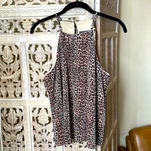 Anthropologie Sunday in Brooklyn Leopard Print Top Blouse Size Small